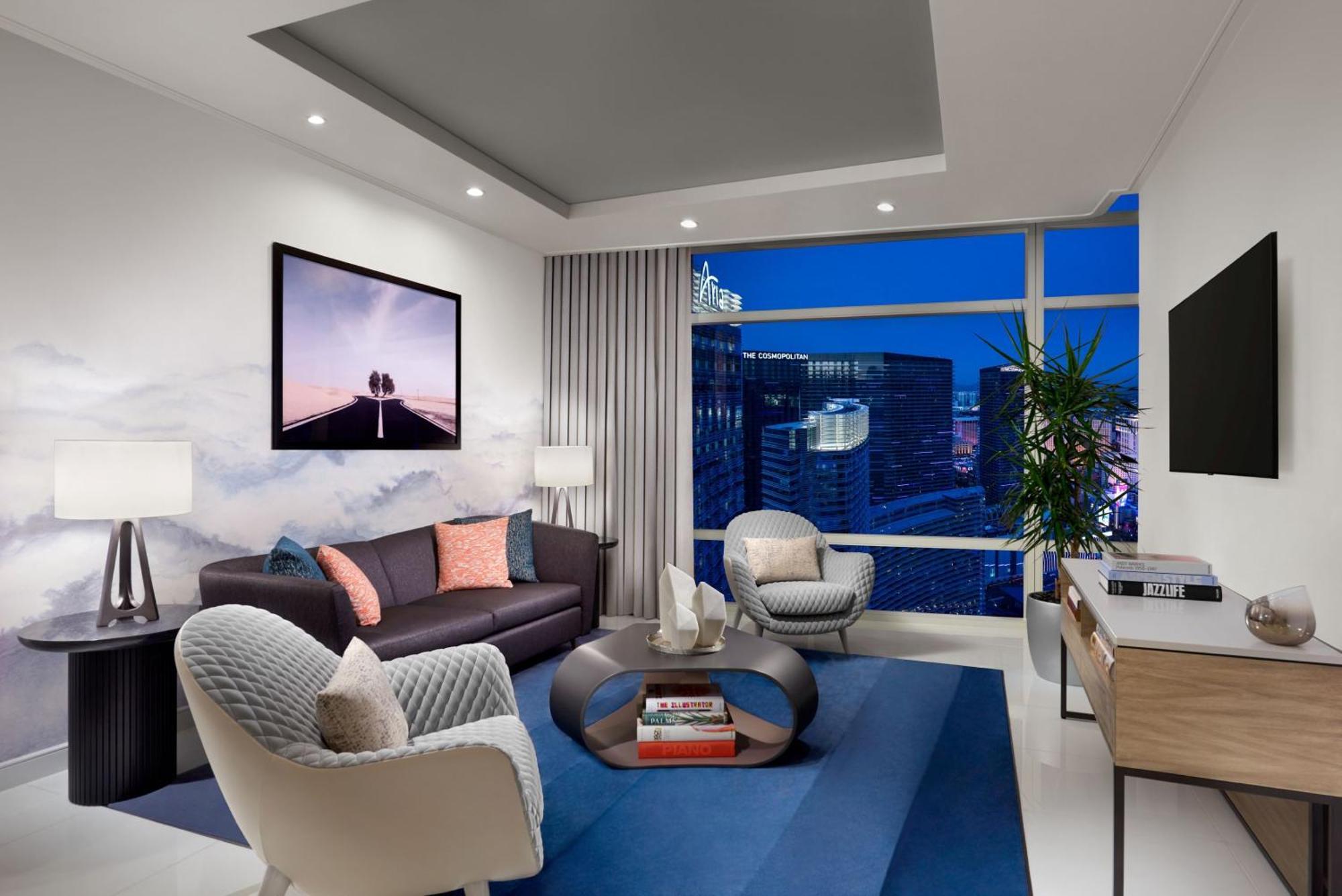 แอเรียรีสอร์ทแอนด์คาซิโน ลาสเวกัส ภายนอก รูปภาพ A living room at The Ritz-Carlton, Downtown, Los Angeles